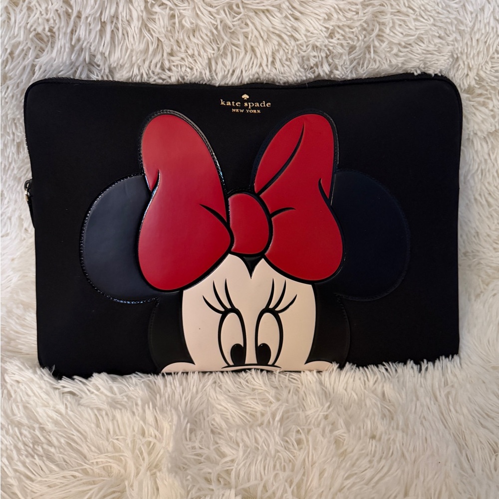 kate spade Black Minnie Mouse Laptop Sleeve with Red Bow